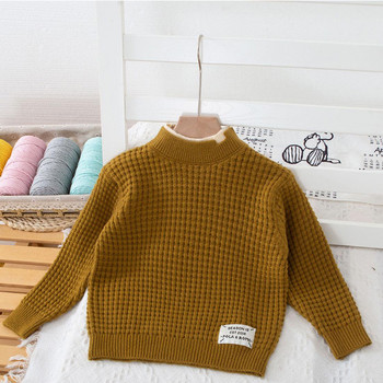Детски бебешки свободен пуловер, плетен есен, зима, дрехи за бебе, момче, момиче, с кръгло деколте, бебе, момиче, момче, пуловер, бебешко връхно облекло