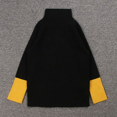 Őszi téli cukorka színes gyerek gyerekruházat baba fiú lány lány pulóver tömör kötött pulóver garbó gyerekruházat