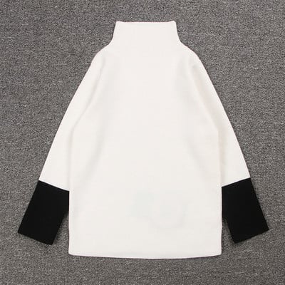 Őszi téli cukorka színes gyerek gyerekruházat baba fiú lány lány pulóver tömör kötött pulóver garbó gyerekruházat