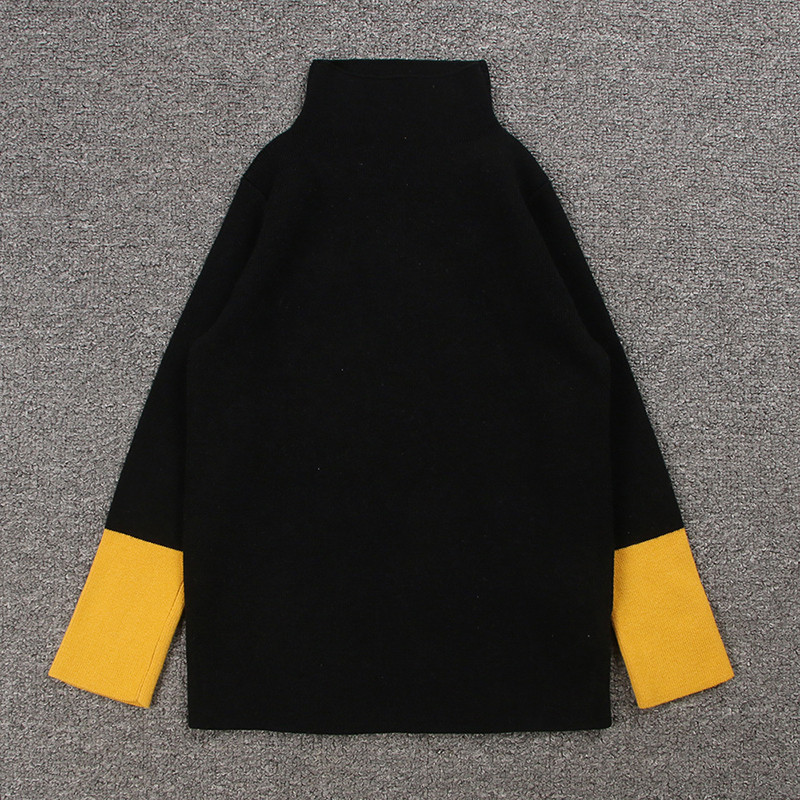 Őszi téli cukorka színes gyerek gyerekruházat baba fiú lány lány pulóver tömör kötött pulóver garbó gyerekruházat