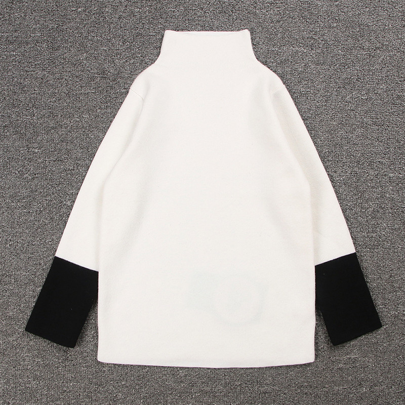 Őszi téli cukorka színes gyerek gyerekruházat baba fiú lány lány pulóver tömör kötött pulóver garbó gyerekruházat