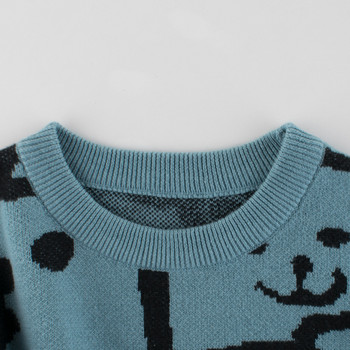 1-9T Пуловер за бебета и момчета Прохождащо дете Бебешки дрехи за момичета Есен Зима Плетен пуловер Топ Сладък сладък детски пуловер