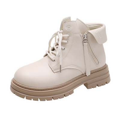 2023. aasta naiste kingad, külgtõmblukuga naiste saapad, klassikalised poolsaapad, naiste ümberpööratud äärega, ümara varbaga, nööriga, kandilise kontsaga kingad, naiste