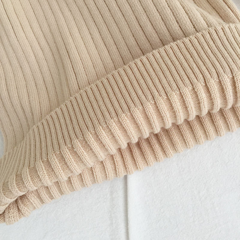 Uued kevadsügised tüdrukute kootud kampsunid, rusikas krae, ühevärvilised, laste pulloverid, topid poolkaelusega laste kampsun