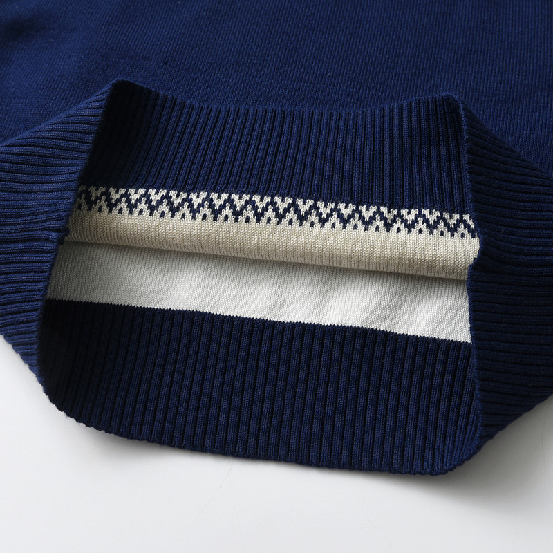 Băieții de toamnă și iarnă păstrează modelele geometrice de pulover cald. Cămașă pentru cabină, pulover cu mâneci lungi, transpirație tricotată pentru băieți