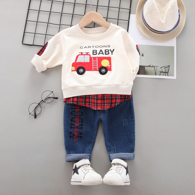 Mood Kevad Sügis Beebi Tüdrukute Riided Lapsed Poisid Vabaajakirjad jakkpüksid 2 tk/komplekt Väikelaste puuvillased kostüümid, laste dressid