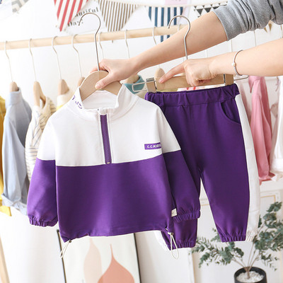 Mood Kevad Sügis Beebi Tüdrukute Riided Lapsed Poisid Vabaajakirjad jakkpüksid 2 tk/komplekt Väikelaste puuvillased kostüümid, laste dressid