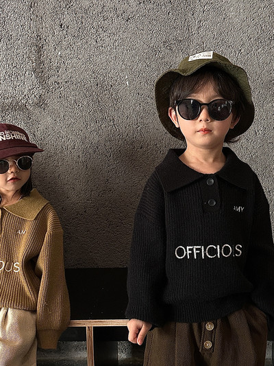 Laste kampsun 2023 kevad-sügis uus poiste revääriga tikitud kampsun, korea stiilis tüdrukute kampsun, vabaaja kampsun