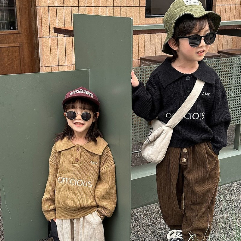 Laste kampsun 2023 kevad-sügis uus poiste revääriga tikitud kampsun, korea stiilis tüdrukute kampsun, vabaaja kampsun