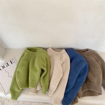 MILANCEL Детски пуловери с О-образно деколте Пуловер за момчета, детски трикотаж в бонбонени цветове