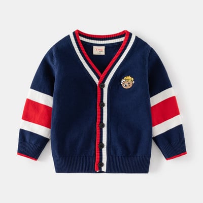 Talvine kampsun poistele 2022 Uus kampsun pandlaga jakk Lasteriided beebipoiste kudumid Kahekihilised puuvillased poiste kampsunid