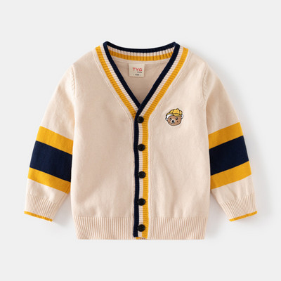 Talvine kampsun poistele 2022 Uus kampsun pandlaga jakk Lasteriided beebipoiste kudumid Kahekihilised puuvillased poiste kampsunid