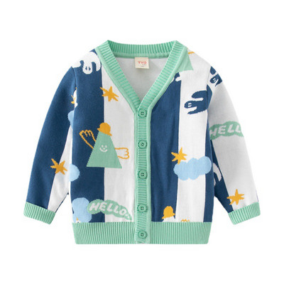 Talvine kampsun poistele 2022 Uus kampsun pandlaga jakk Lasteriided beebipoiste kudumid Kahekihilised puuvillased poiste kampsunid