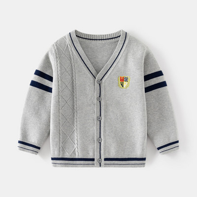 Talvine kampsun poistele 2022 Uus kampsun pandlaga jakk Lasteriided beebipoiste kudumid Kahekihilised puuvillased poiste kampsunid