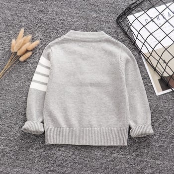 Ins Kids Boys Fashion Жилетка с V-образно деколте Корейски стил Пуловер с дълги ръкави Детска плетена жилетка пуловер TP19036