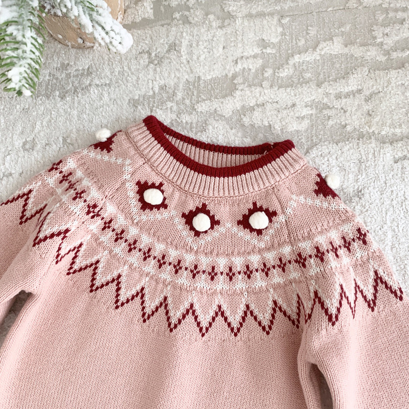 deer jonmi 2023 Talvine Korea stiilis Beebi Tüdrukute Jõulud Kampsunid Laste Riided Uusaasta Laste Roosa Kootud Pullover Sviiter