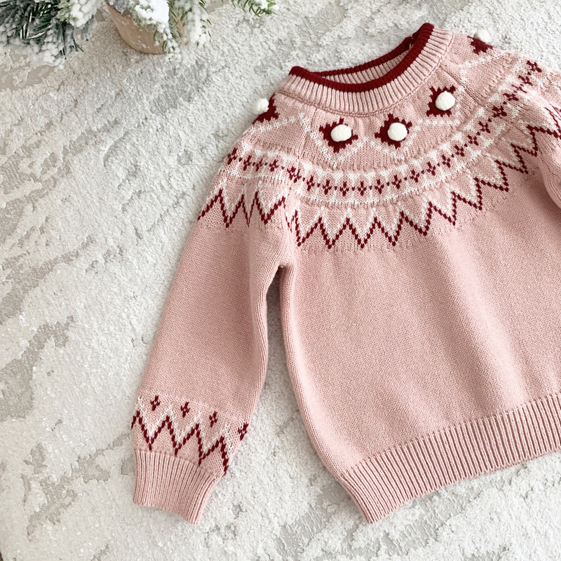 deer jonmi 2023 Talvine Korea stiilis Beebi Tüdrukute Jõulud Kampsunid Laste Riided Uusaasta Laste Roosa Kootud Pullover Sviiter