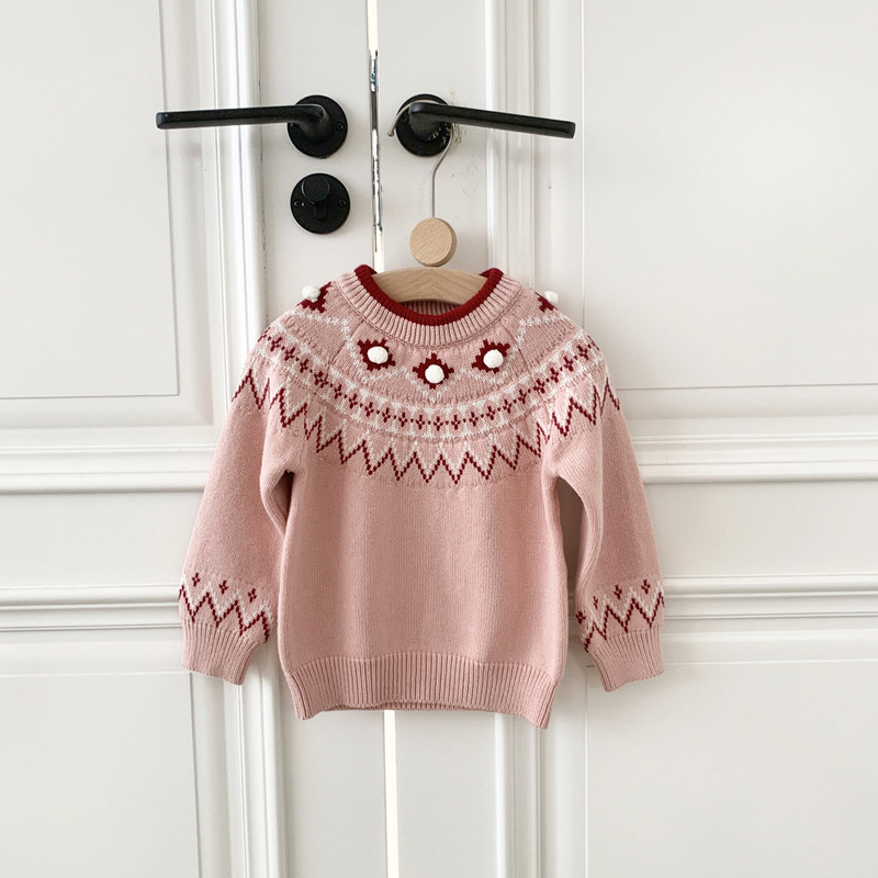 deer jonmi 2023 Talvine Korea stiilis Beebi Tüdrukute Jõulud Kampsunid Laste Riided Uusaasta Laste Roosa Kootud Pullover Sviiter