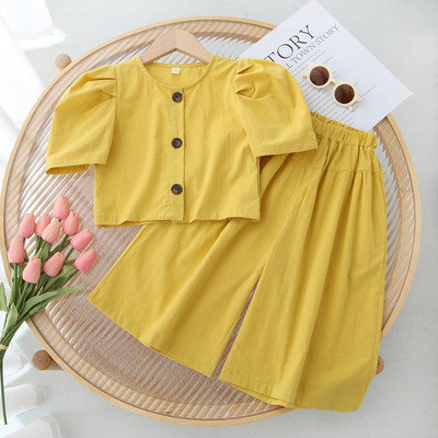 „AiLe Rabbit Girls“ komplektai ir kelnės, 2 dalių juostelė, trumpi, madingi mėlyni šortai su kabliukais, europietiški vaikiški kostiumai