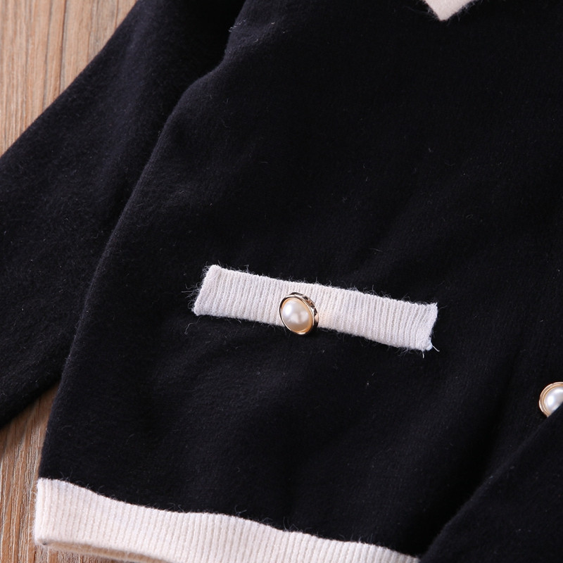 2022 tavaszi új lányok divatos pulóver öltöny hosszú ujjú kardigán szoknya 2 részes szett fehér klasszikus kis illatú elegáns öltöny