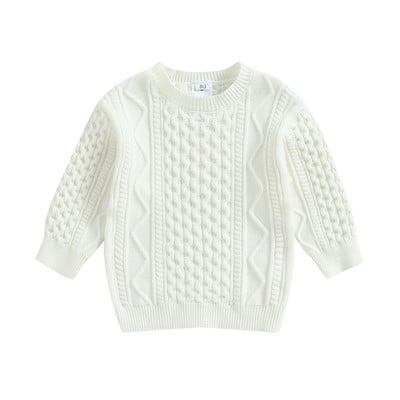 FOCUSNORM 3 szín Csecsemők Gyerekek Fiúk Lányok Kötött pulóverek Felsőruházat Masszív pulóverek Hosszú ujjú kötött viselet Őszi téli ruhák