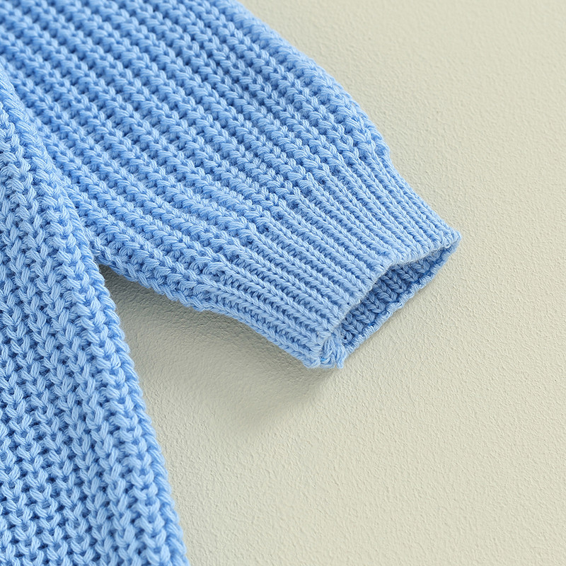 1-5Y Mood Sügis Lasteriided Kampsunid Väikelapsed Lapsed Poiss Tüdrukud Kudumine Kiri Tikand Pulloverid Soojad kampsunid