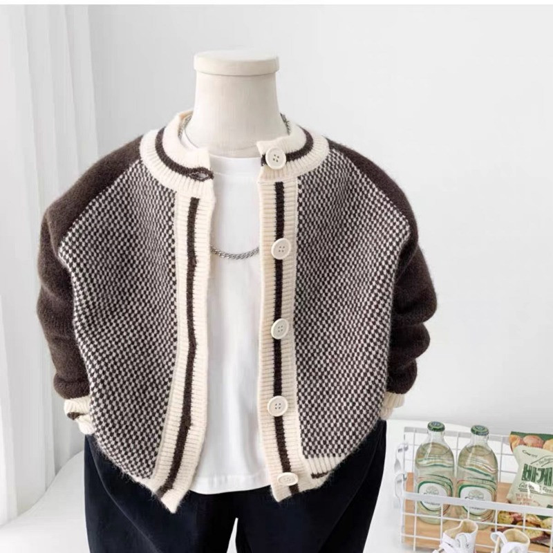 2-7 ani pentru copii mici băieți pulover cardigan 2023 toamnă/iarnă haine pentru copii băieți moale modă ocazional pulover tricot tricotaje copii