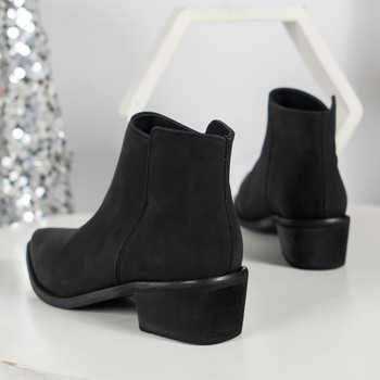 2023 Зимни обувки за жени Дамски боти до глезена с приплъзване Ежедневни дамски обувки с квадратен ток Базови дамски ботуши с нисък ток Горещи разпродажби