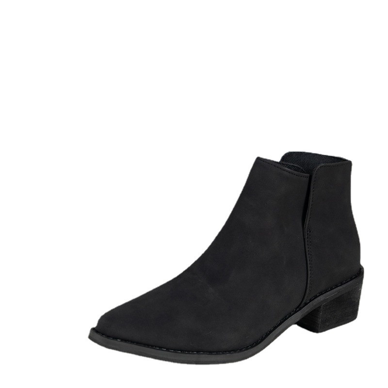 2023. aasta talvekingad naistele Slip-on naiste poolsaapad, kandilise kontsaga vabaaja naistejalatsid Tavalised madala kontsaga naiste kingad, soodusmüük