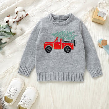 2023 Коледа Пуловер за момчета и момичета Зима Есен Детско облекло Детски парти пуловер Пуловер за момичета Плетен пуловер Плетен пуловер