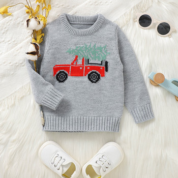 2023 Коледа Пуловер за момчета и момичета Зима Есен Детско облекло Детски парти пуловер Пуловер за момичета Плетен пуловер Плетен пуловер