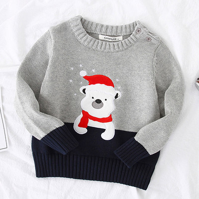 Îmbrăcăminte pentru copii de Crăciun Pulover pentru copii de Anul Nou Pulover cu mâneci lungi cu imprimeu de desene animate Pulover pentru fete și băieți Haine tricotate