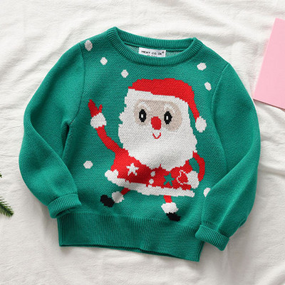 Îmbrăcăminte pentru copii de Crăciun Pulover pentru copii de Anul Nou Pulover cu mâneci lungi cu imprimeu de desene animate Pulover pentru fete și băieți Haine tricotate