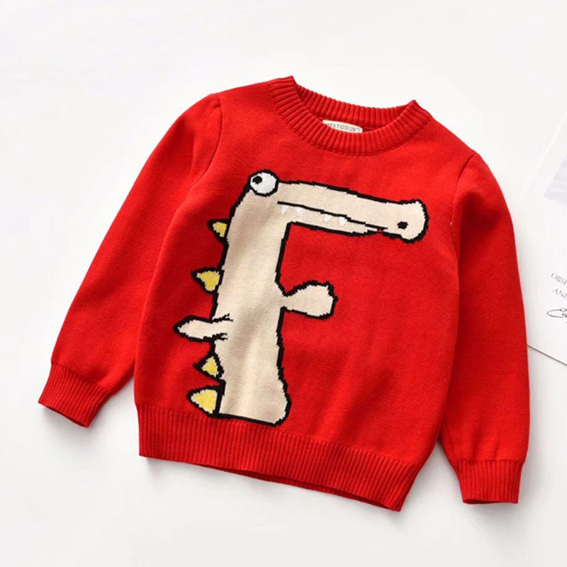 Îmbrăcăminte pentru copii de Crăciun Pulover pentru copii de Anul Nou Pulover cu mâneci lungi cu imprimeu de desene animate Pulover pentru fete și băieți Haine tricotate