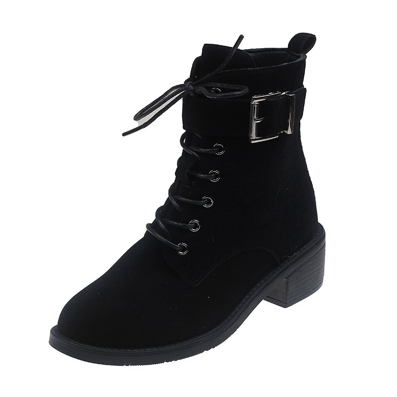 Naiste kingad 2023 Brändi ristseotud naiste saapad Moodne vööpandlaga vabaajasaapad Naiste uued küljetõmblukuga poolsaapad Naistekingad