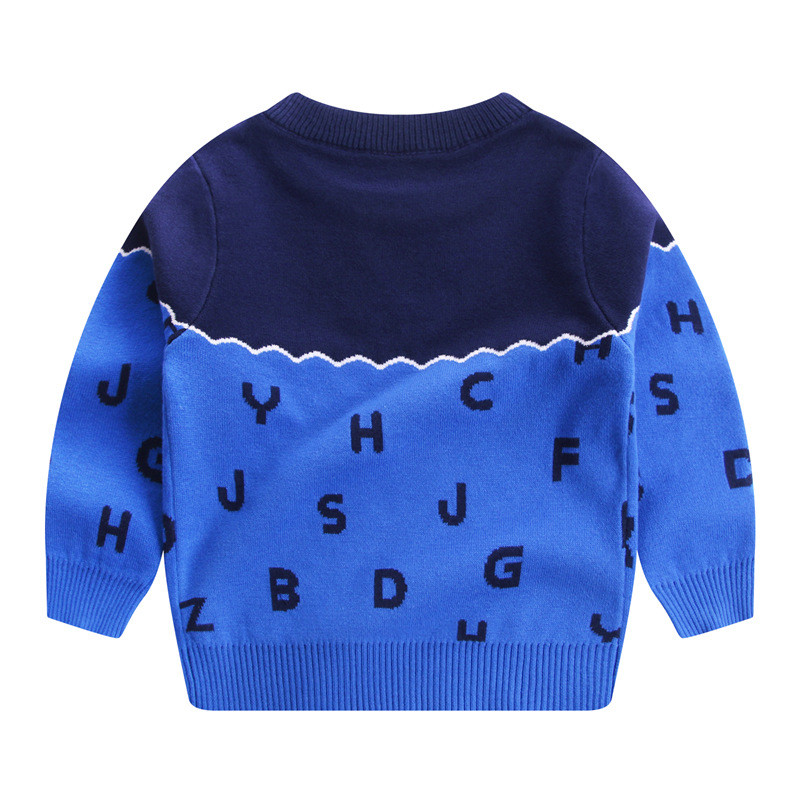 Laste sügis- ja talvekampsun riided poisid lapsed kampsun tüdrukud kudumine trükitäht pikkade varrukatega kampsun