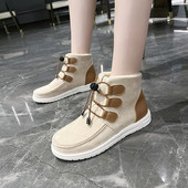 Kunstnahast naiste talvesaapad 2023, uued pehmed soojad naiste lumesaapad, suur 43 vabaaja lamedad spordisaapad Zapatos De Mujer