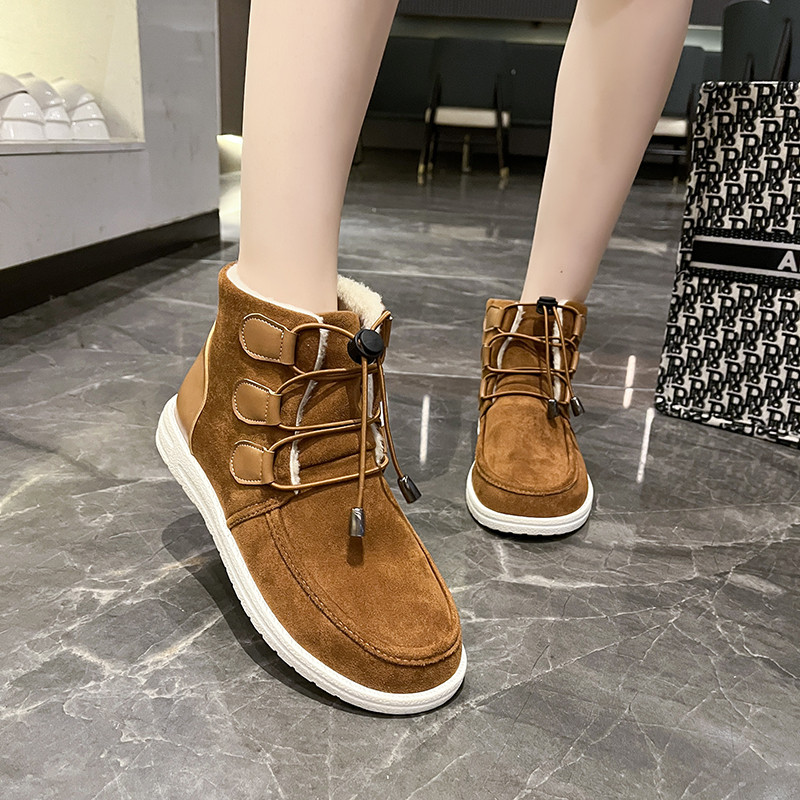 Kunstnahast naiste talvesaapad 2023, uued pehmed soojad naiste lumesaapad, suur 43 vabaaja lamedad spordisaapad Zapatos De Mujer