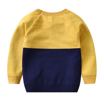 Есенен и зимен пуловер за момиченце, пуловерно яке, детско тъкано горнище с наклонена горна част, бебешко пуловер с анимационни мотиви с дълъг ръкав