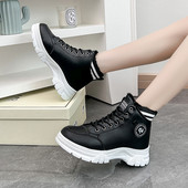 Γυναικεία παπούτσια 2023 Χειμερινά κοντά βελούδινα μοντέρνα γυναικεία μποτάκια με στρογγυλά δάχτυλα Πλατφόρμα για εξωτερικούς χώρους Casual αθλητικά μποτάκια Γυναικεία Zapatos