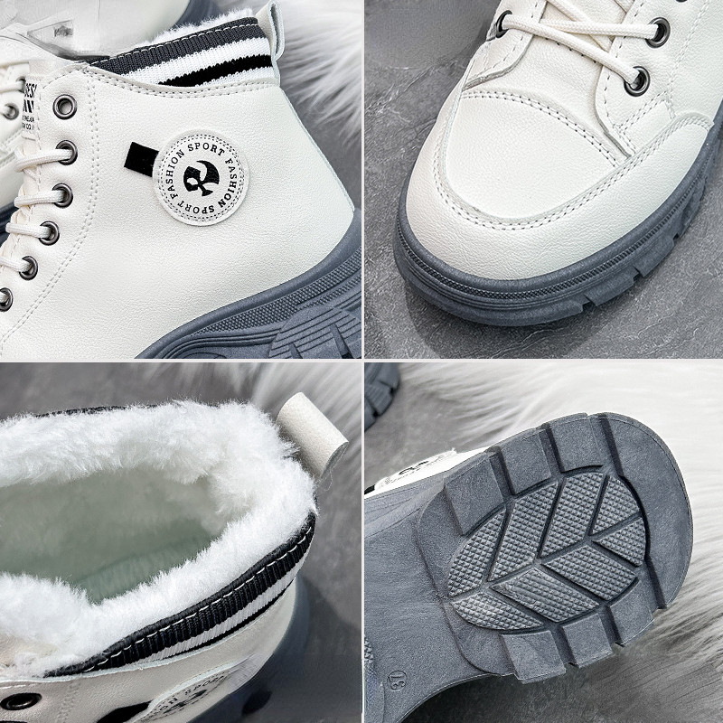 Γυναικεία παπούτσια 2023 Χειμερινά κοντά βελούδινα μοντέρνα γυναικεία μποτάκια με στρογγυλά δάχτυλα Πλατφόρμα για εξωτερικούς χώρους Casual αθλητικά μποτάκια Γυναικεία Zapatos