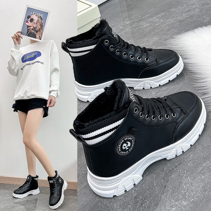 Γυναικεία παπούτσια 2023 Χειμερινά κοντά βελούδινα μοντέρνα γυναικεία μποτάκια με στρογγυλά δάχτυλα Πλατφόρμα για εξωτερικούς χώρους Casual αθλητικά μποτάκια Γυναικεία Zapatos