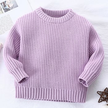 Есенни плетени пуловери за бебета, момчета, дрехи, Детски пуловери за малки деца, новородени, меки пуловери с дълъг ръкав