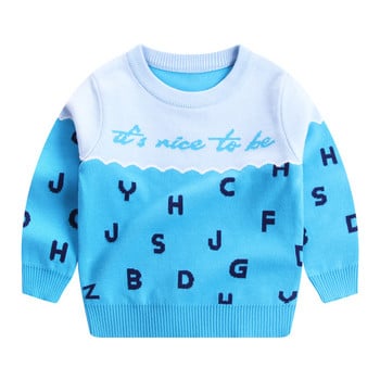 2023 Пролет Есен Детски пуловер Пуловер за момчета Зимен пуловер за момичета Дрехи Плетени сладка котка Карикатура Детски пуловер с дълъг ръкав