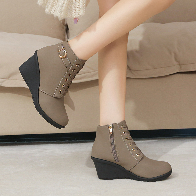 Moodsad Pu-nahast poolsaapad, naiste 2023. aasta sügisene kõrge kontsaga kingad, mugavad naiste kingad, pandlaga, paeltega, vabaaja lühikesed paadid