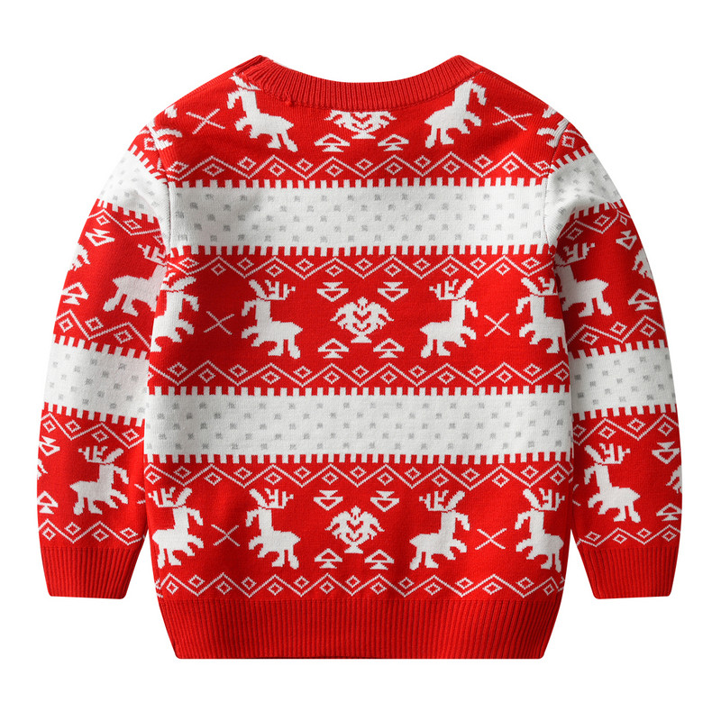Laste jõulukampsun Uus vabaaja beebisoe põdratrükiga kootud tüdrukute kampsun poistele tüdrukutele armsad jõulupuu pulloverid riided
