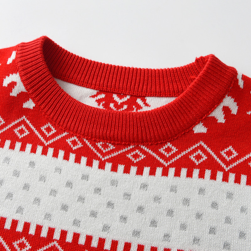 Laste jõulukampsun Uus vabaaja beebisoe põdratrükiga kootud tüdrukute kampsun poistele tüdrukutele armsad jõulupuu pulloverid riided