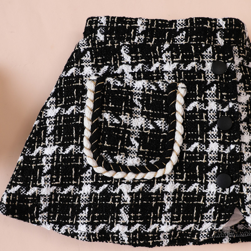 Pudcoco väikelaste tüdrukute 2 tk. varustusvõrk, lapiline pikkade varrukatega särgid, elastne ruuduline A-joon seelikukomplekt väikelapse sügisriiete jaoks 6M-4T