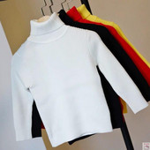 Kevad-Sügis Talvine Koolipoistele Tüdrukutele Pullover Kilpkaelusega kampsunid Pikkade varrukatega Beebi Väikelapse riided Lapsed Kootud Kampsunid Topid