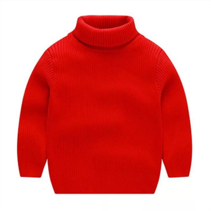 Kevad-Sügis Talvine Koolipoistele Tüdrukutele Pullover Kilpkaelusega kampsunid Pikkade varrukatega Beebi Väikelapse riided Lapsed Kootud Kampsunid Topid